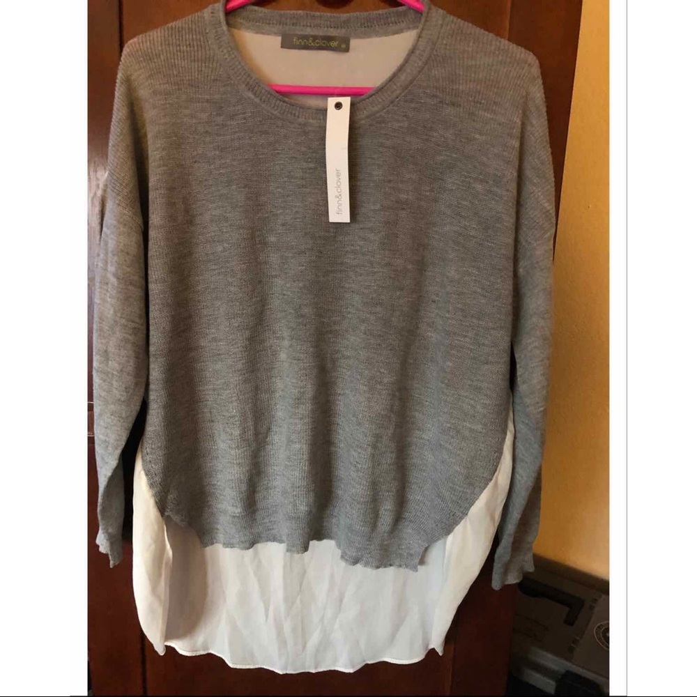 Half Sheer Sweater